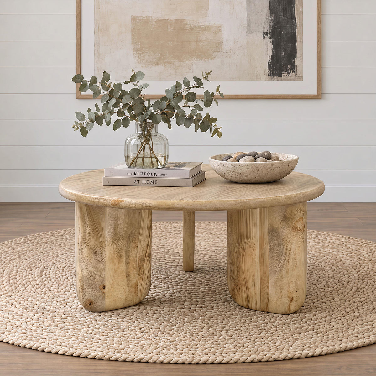 Dale Natural Mango Sculptural Round Solid Mango Wood Coffee Table from Coaster - Luna Furniture