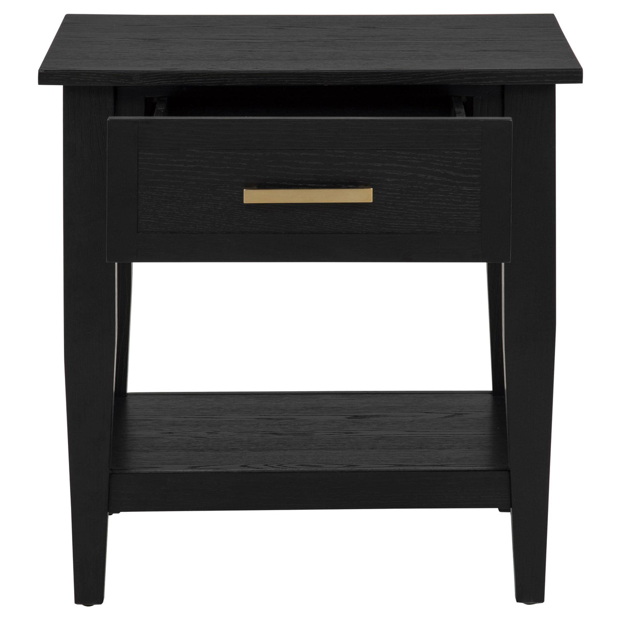 Lindenton Black 1-drawer Wood Occasional Side End Table from Coaster - Luna Furniture