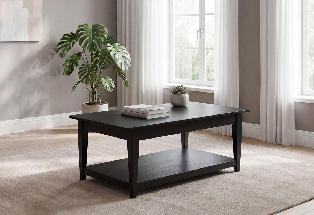 Lindenton Black Lift-Top Occasional Cocktail Coffee Table from Coaster - Luna Furniture