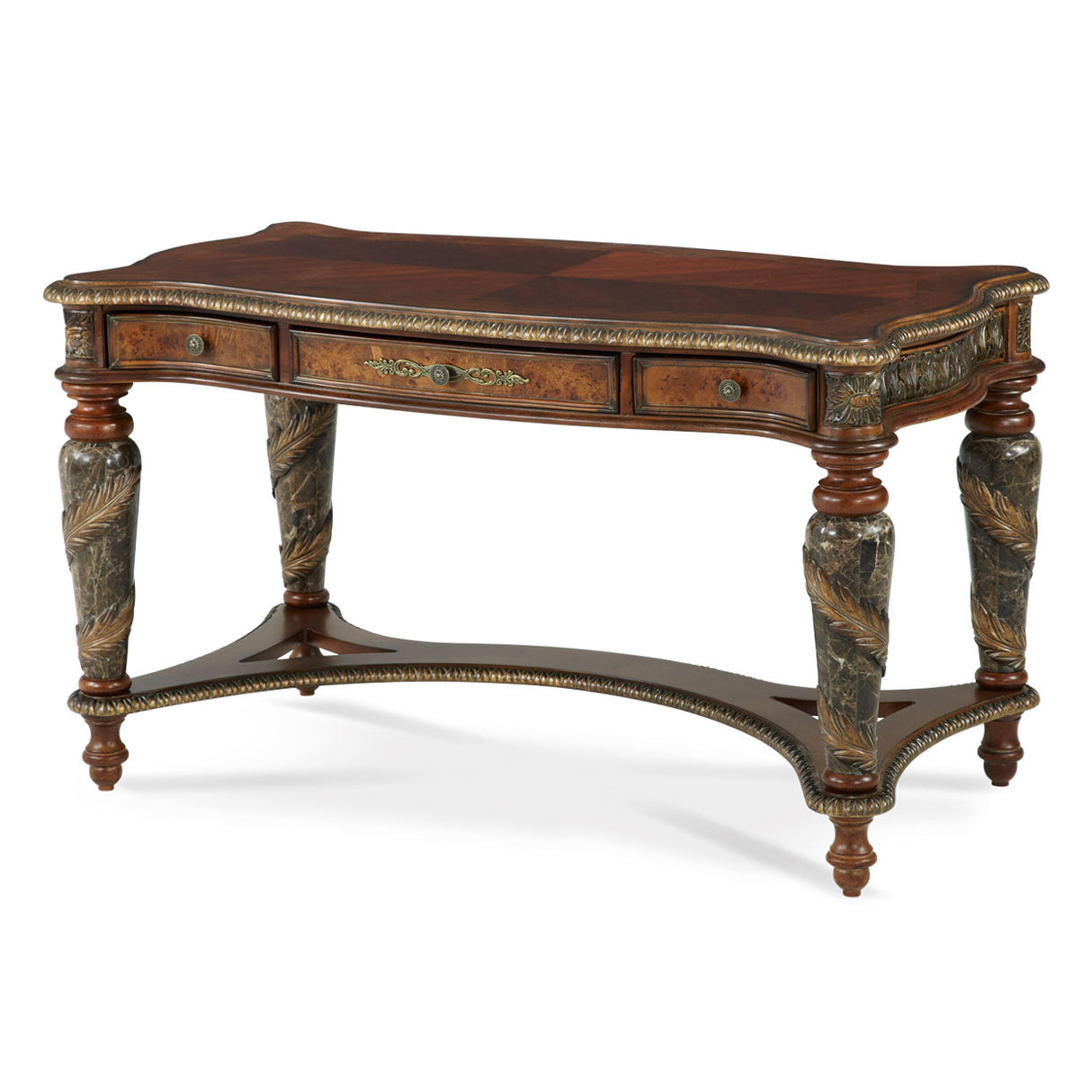 Villa Valencia Classic Chestnut Writing Desk from Michael Amini - Luna Furniture