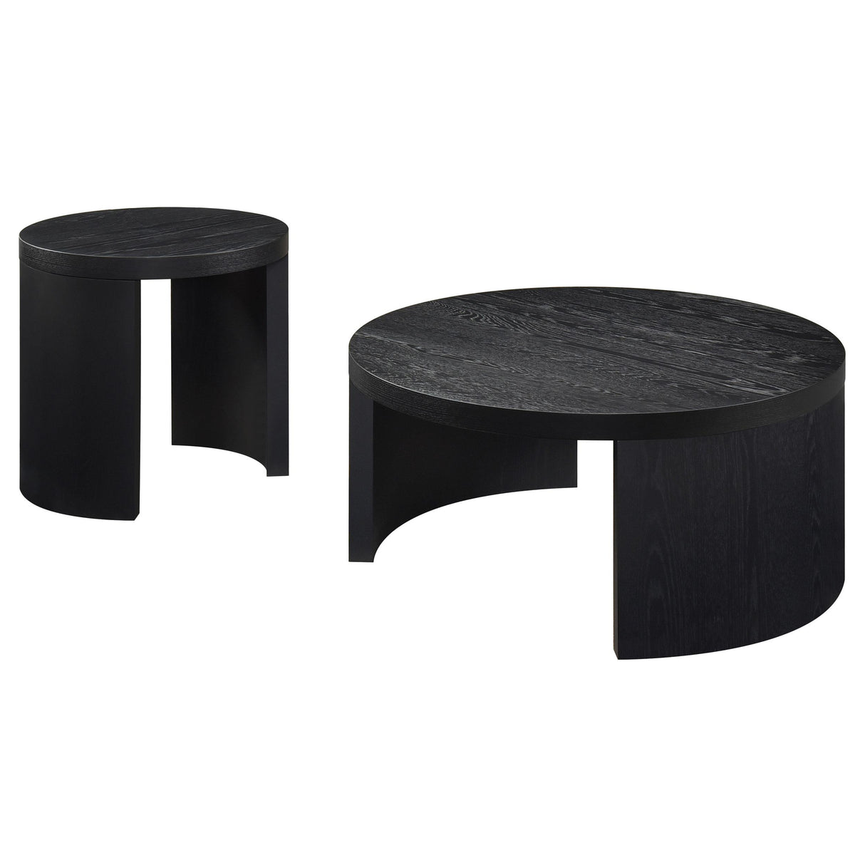 Sweeney Black 2-Piece Coffee and End Occasional Table Set from Coaster - Luna Furniture