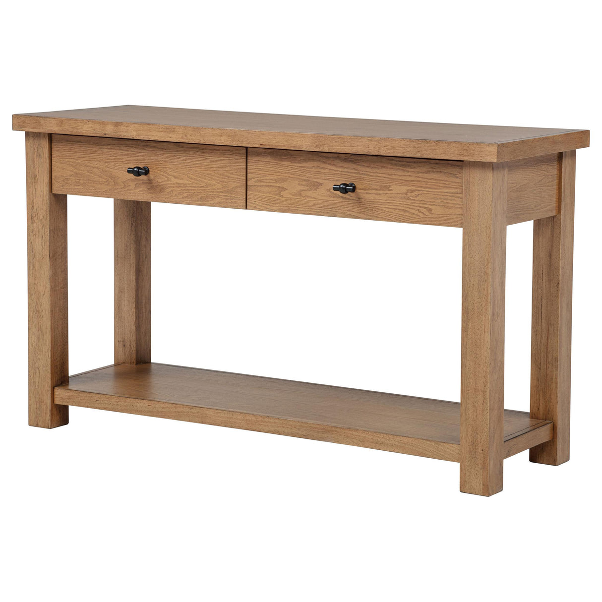 Beasley Golden Oak 2-Drawer Wood Console Table from Coaster - Luna Furniture
