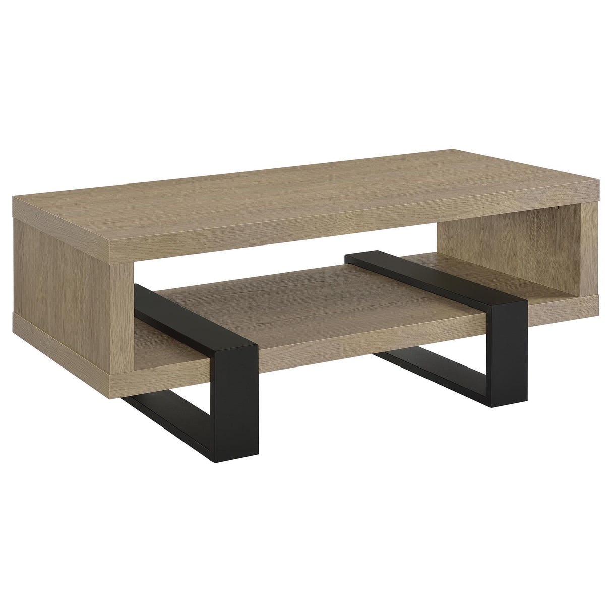 Dinard Latte Engineered Wood Cocktail Coffee Table from Coaster - Luna Furniture