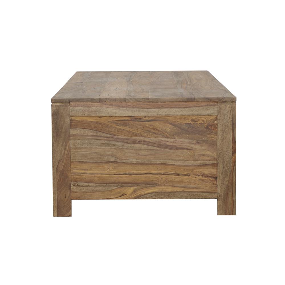 Esther Natural Sheesham 6-Drawer Storage Coffee Table from Coaster - Luna Furniture