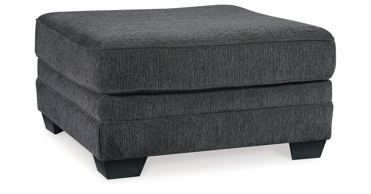 Tracling Slate 3-Piece Sectional with Ottoman from Ashley Furniture - Luna Furniture