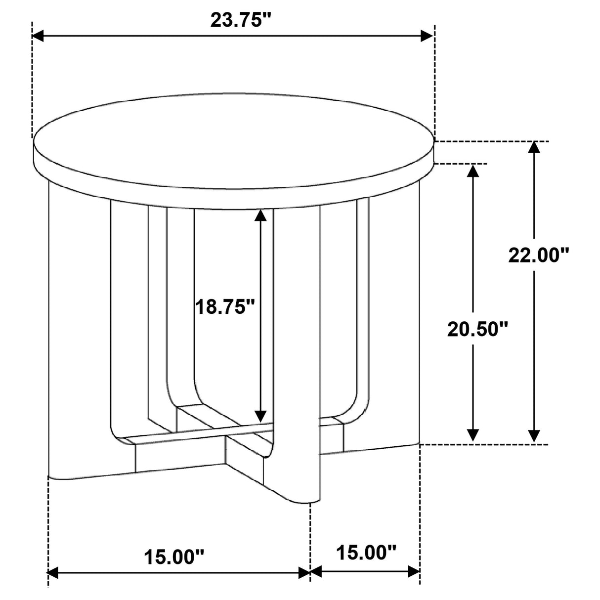 Kessler Brown Round Sculptural Wood End Table from Coaster - Luna Furniture