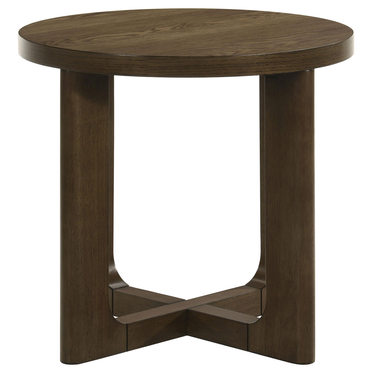 Kessler Brown 2-piece Round Sculptural Wood Coffee Table Set from Coaster - Luna Furniture