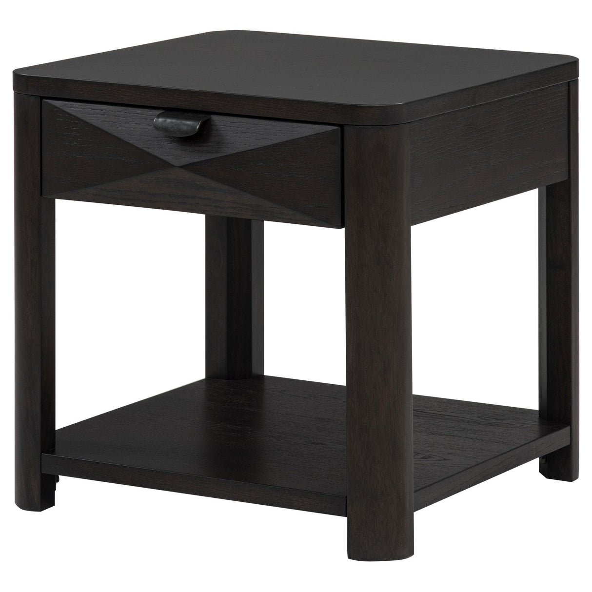 Marcelo Coffee Wood End Table with Drawer and Shelf from Coaster - Luna Furniture