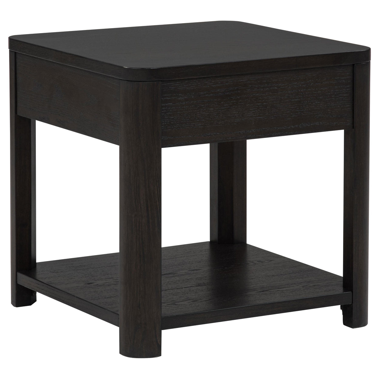 Marcelo Coffee Wood End Table with Drawer and Shelf from Coaster - Luna Furniture