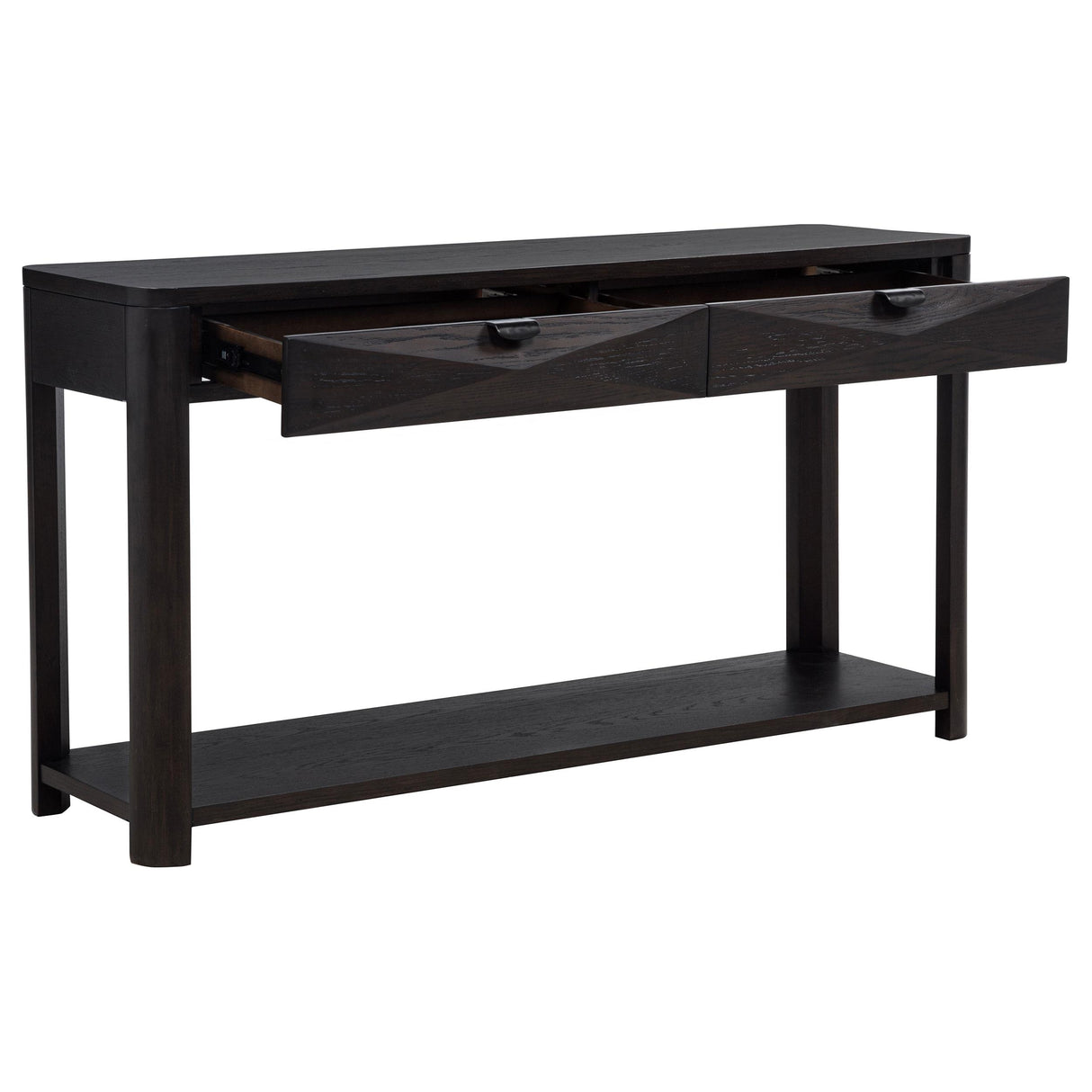 Marcelo Coffee Sofa Console Table with 2 Drawers and Shelf from Coaster - Luna Furniture