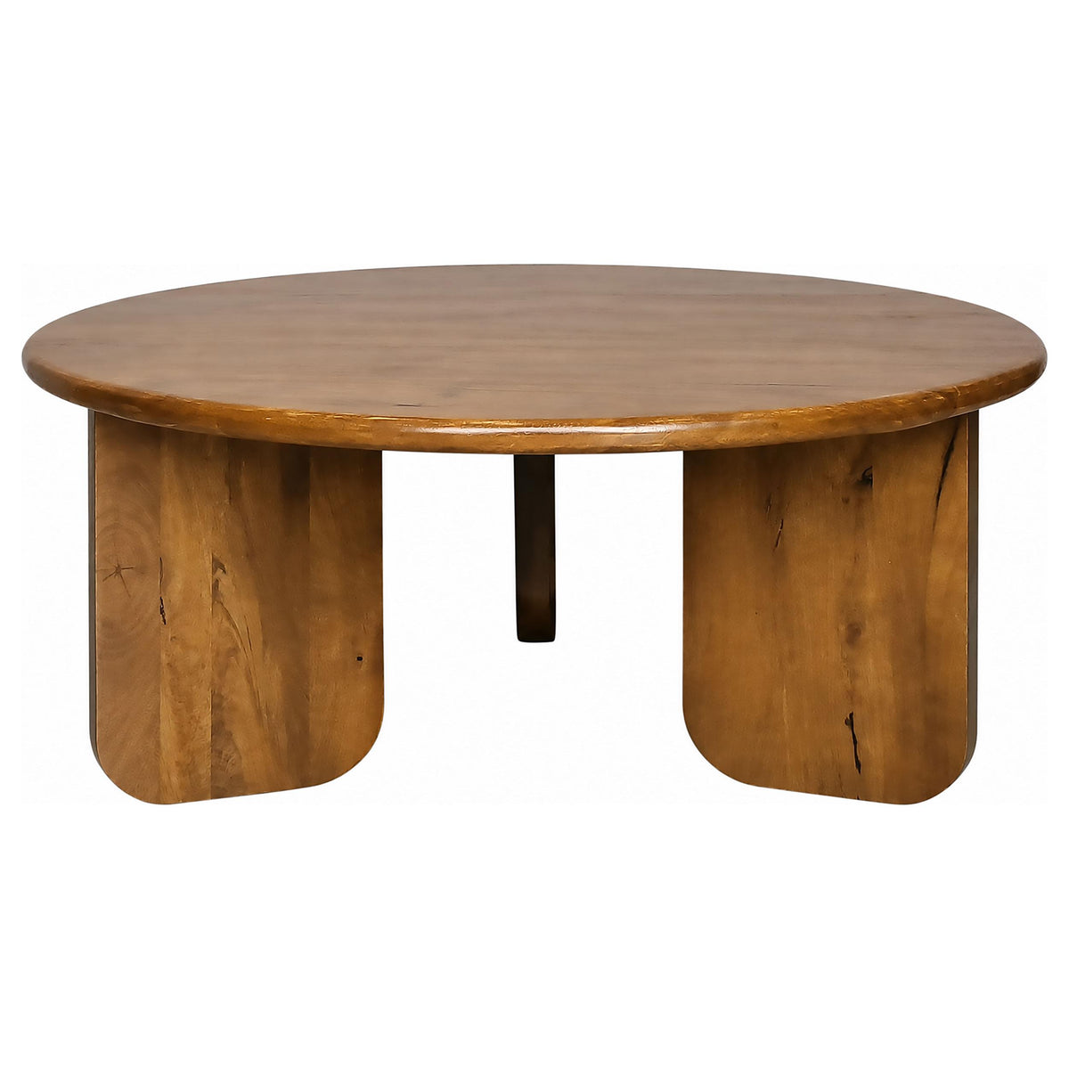Dale Honey Mango 3-Piece Round Mango Wood Coffee and End Table Set from Coaster - Luna Furniture