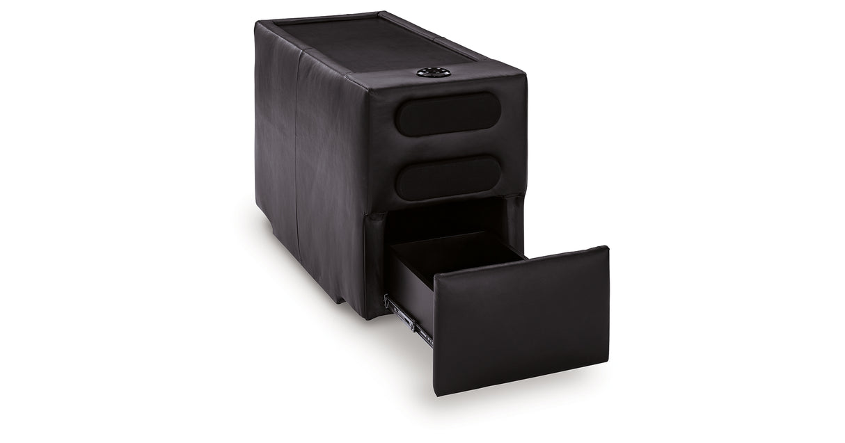 ModMax II Black Console with Audio System from Ashley - Luna Furniture