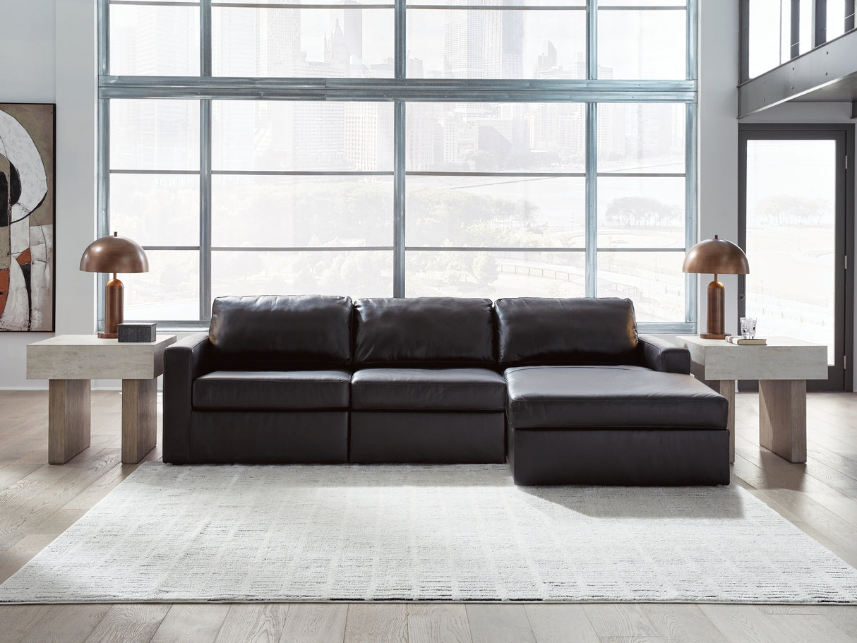 ModMax II Black 3-Piece RAF Sofa Chaise Sectional from Ashley - Luna Furniture