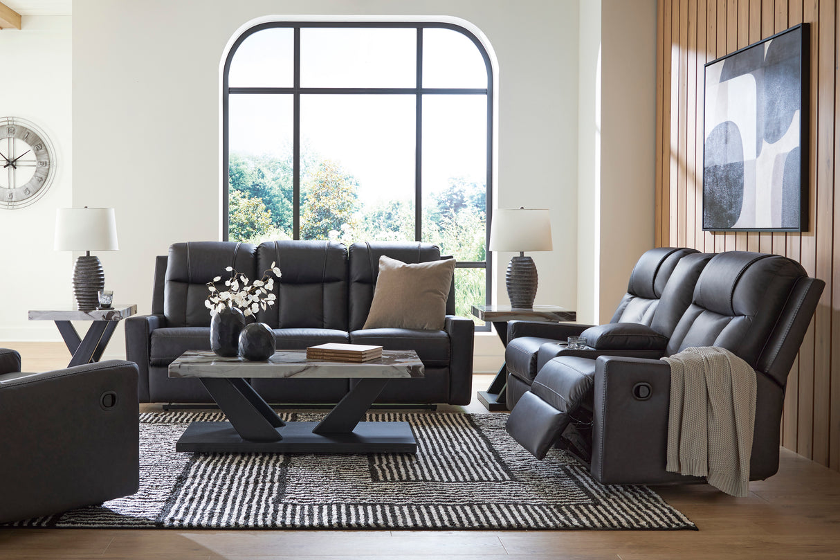 Mackmenville Carbon Reclining Living Room Set from Ashley Furniture - Luna Furniture