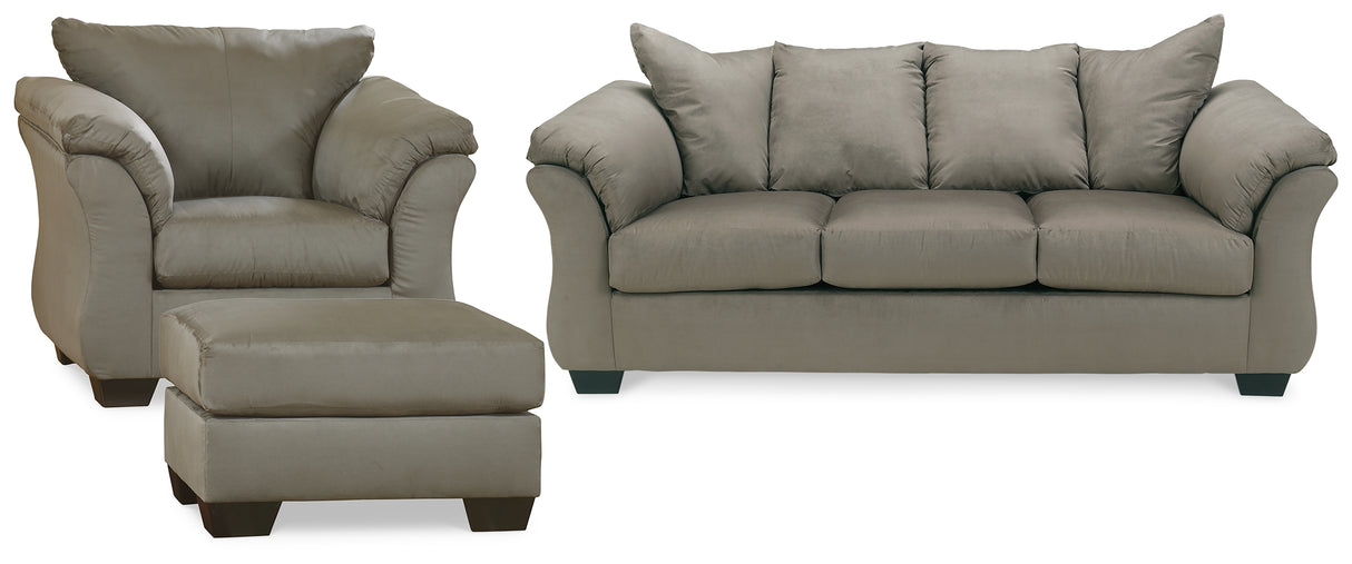 Darcy Cobblestone Sofa, Chair and Ottoman from Ashley - Luna Furniture