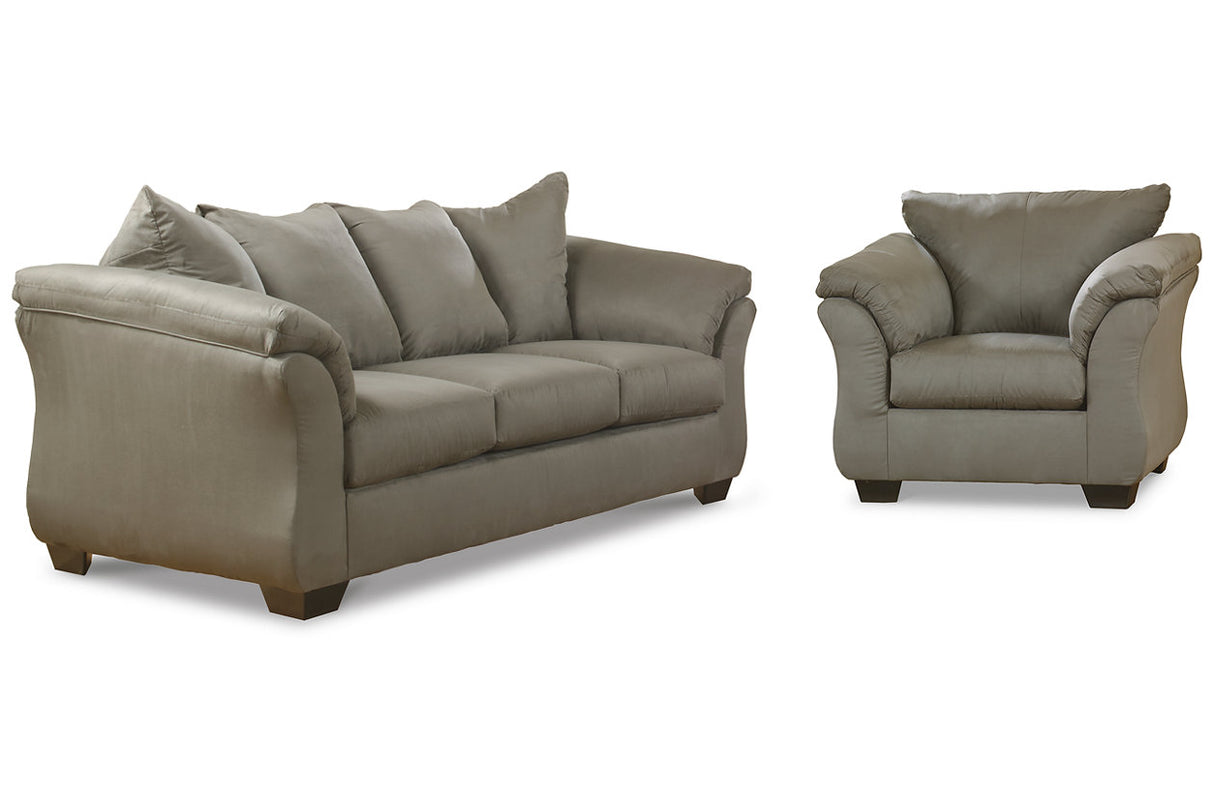 Darcy Cobblestone Sofa and Chair from Ashley - Luna Furniture