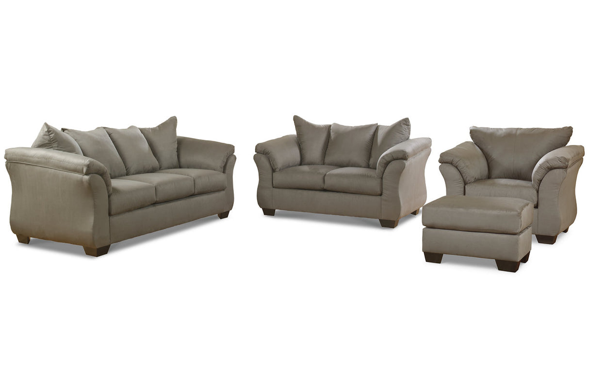 Darcy Cobblestone Sofa, Loveseat, Chair and Ottoman from Ashley - Luna Furniture