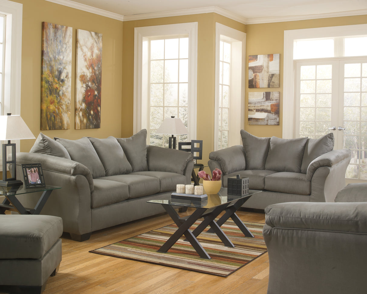 Darcy Cobblestone Sofa, Loveseat, Chair and Ottoman from Ashley - Luna Furniture