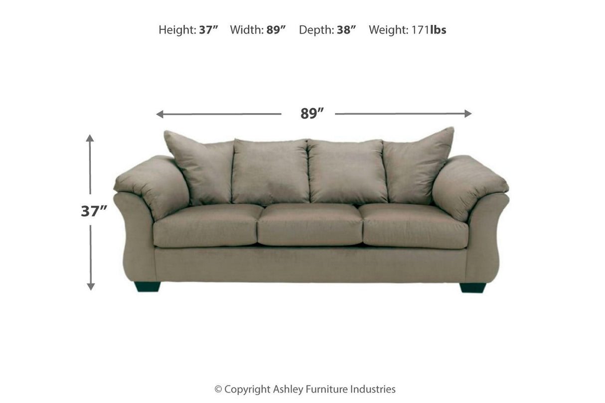 Darcy Cobblestone Sofa, Loveseat and Recliner from Ashley - Luna Furniture