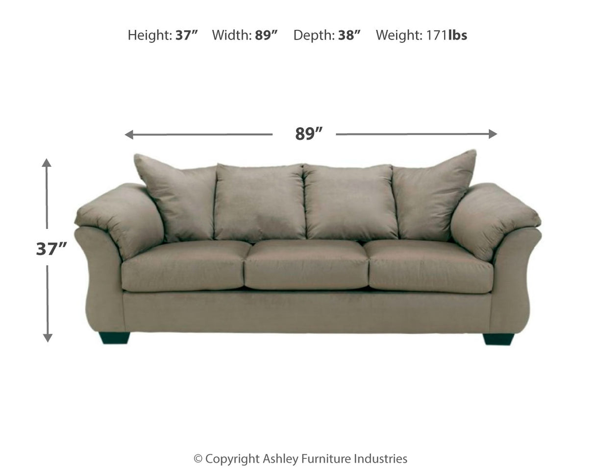Darcy Cobblestone Sofa, Loveseat and Recliner-75005U13-Ashley-7500536-Darcy-DIM-Luna Furniture