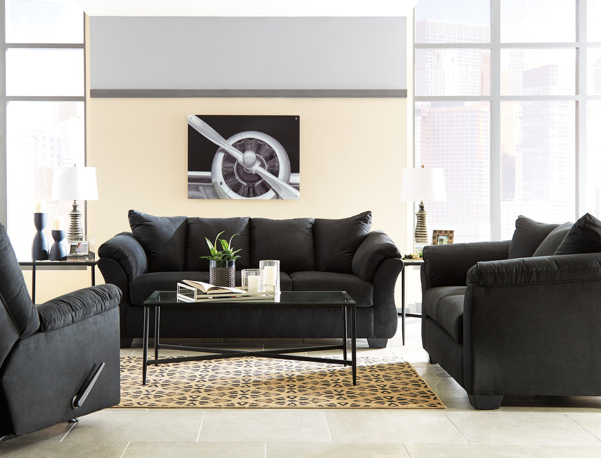 Darcy Black Sofa, Loveseat and Recliner from Ashley - Luna Furniture