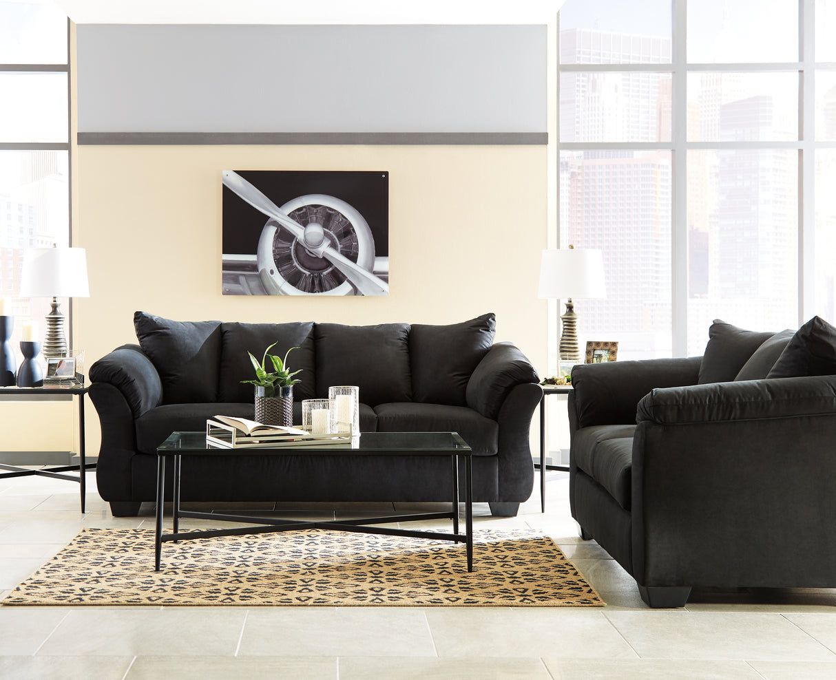 Darcy Black Sofa and Loveseat from Ashley Furniture - Luna Furniture