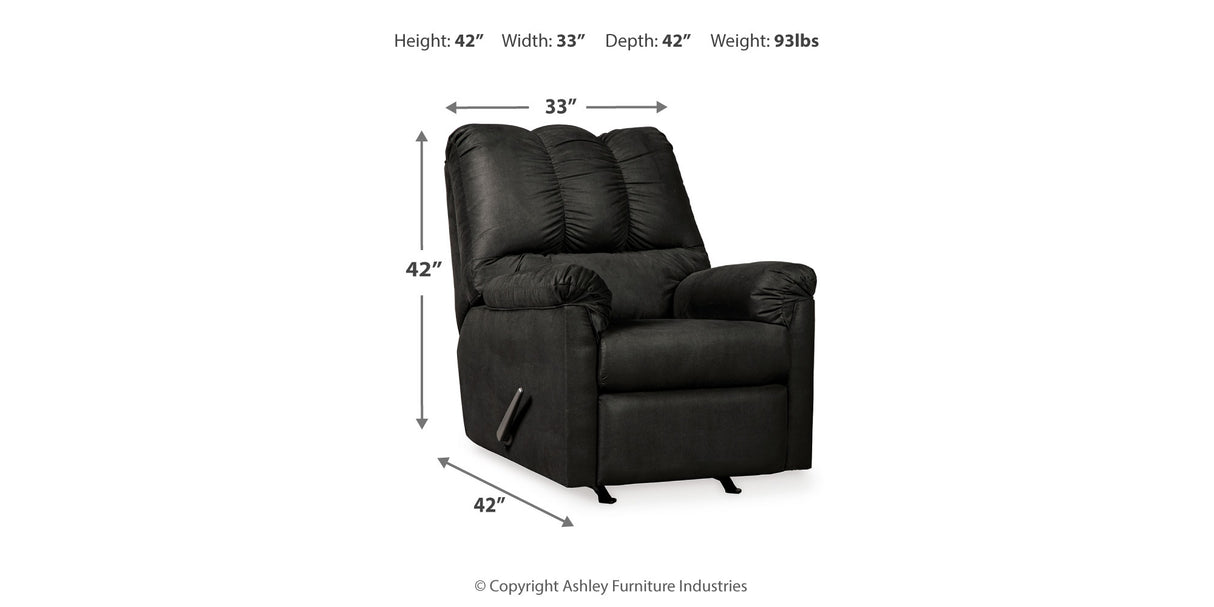 Darcy Black Loveseat and 2 Recliners from Ashley Furniture - Luna Furniture