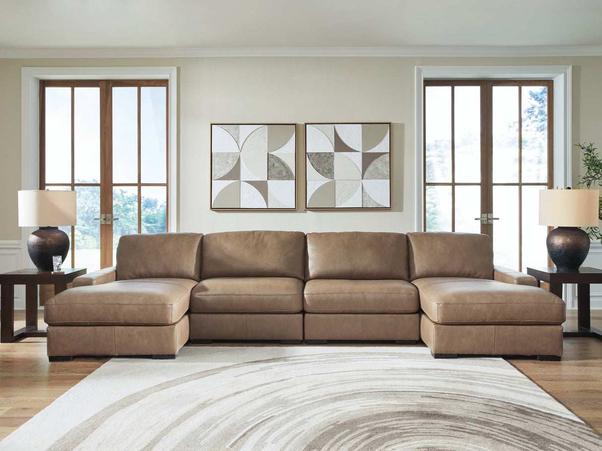 Veronella Sahara 4-Piece Double Chaise Sectional from Ashley - Luna Furniture