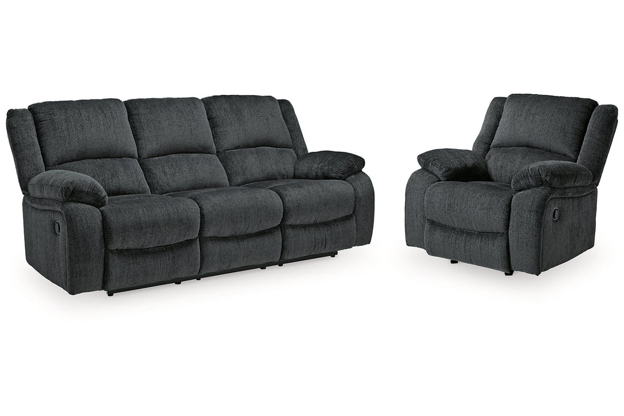Draycoll Slate Reclining Sofa and Recliner from Ashley - Luna Furniture