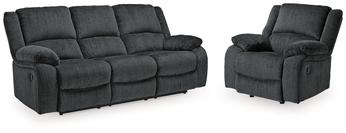 Draycoll Slate Reclining Sofa and Recliner from Ashley - Luna Furniture