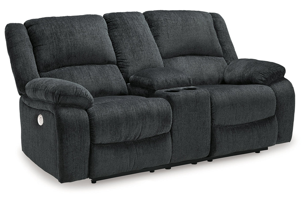 Draycoll Slate Power Reclining Sofa, Loveseat and Recliner from Ashley Furniture - Luna Furniture