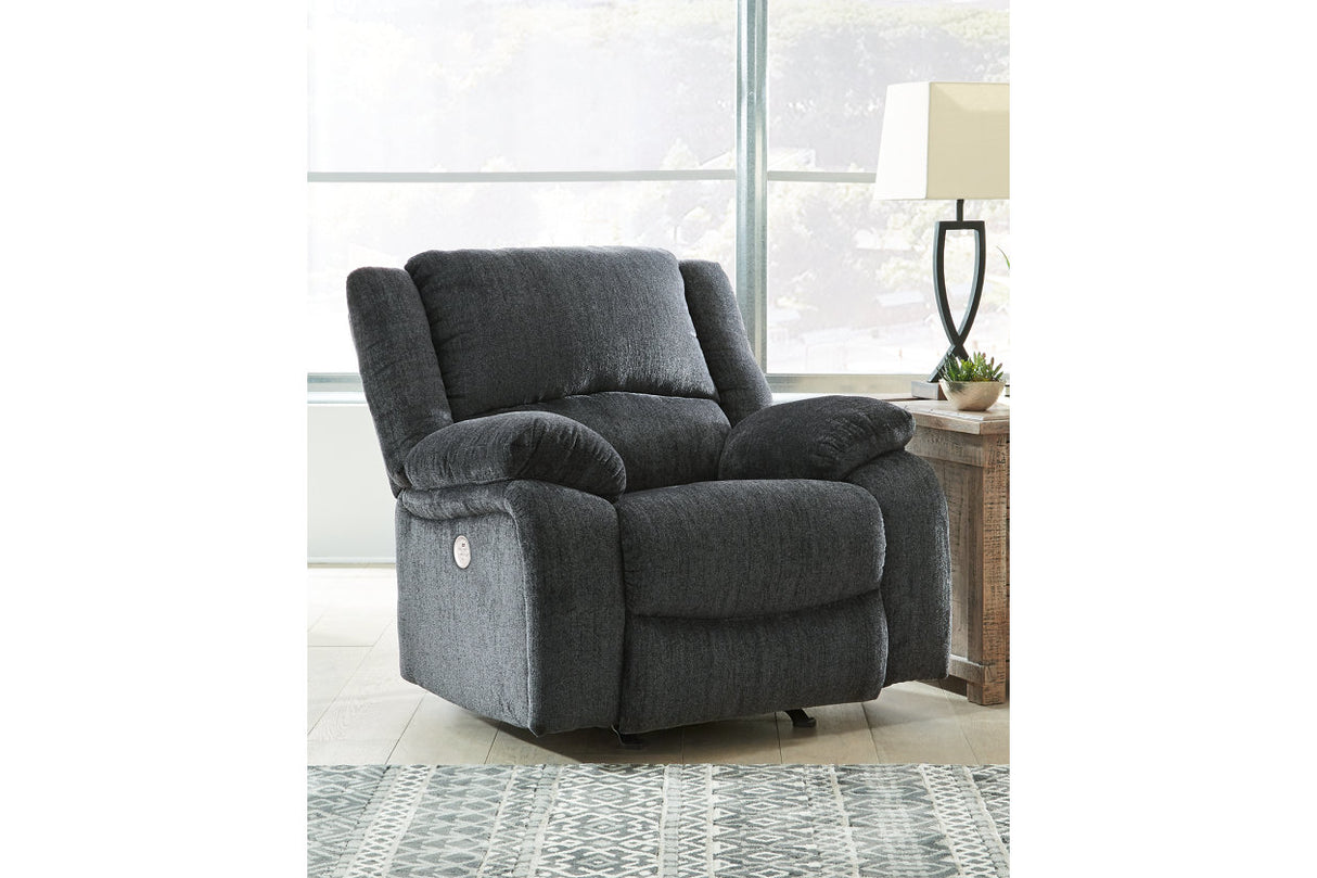 Draycoll Slate Power Reclining Sofa, Loveseat and Recliner from Ashley Furniture - Luna Furniture