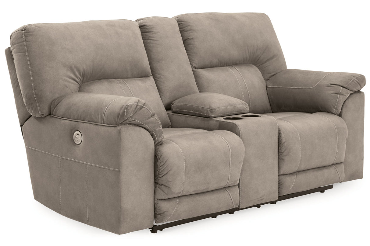Cavalcade Slate Power Reclining Sofa and Loveseat from Ashley - Luna Furniture