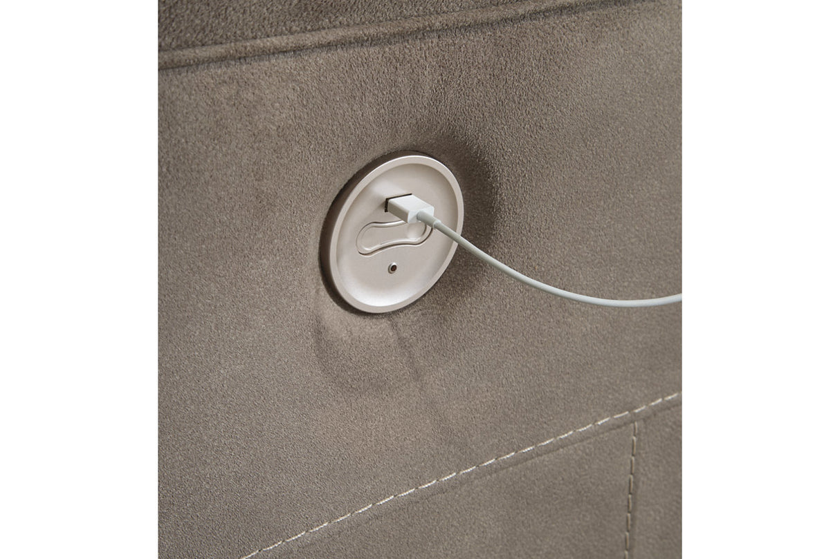 Cavalcade Slate Power Reclining Sofa and Loveseat from Ashley - Luna Furniture