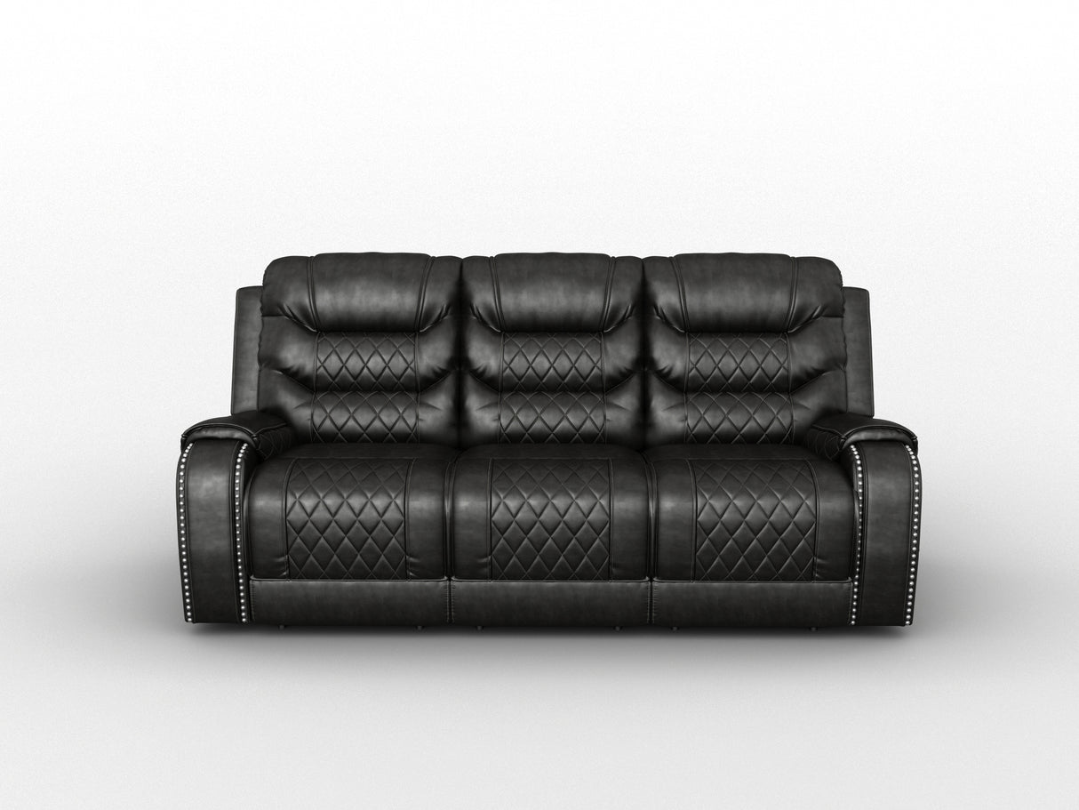 Putnam Gray Reclining Loveseat With Console from Homelegance - Luna Furniture