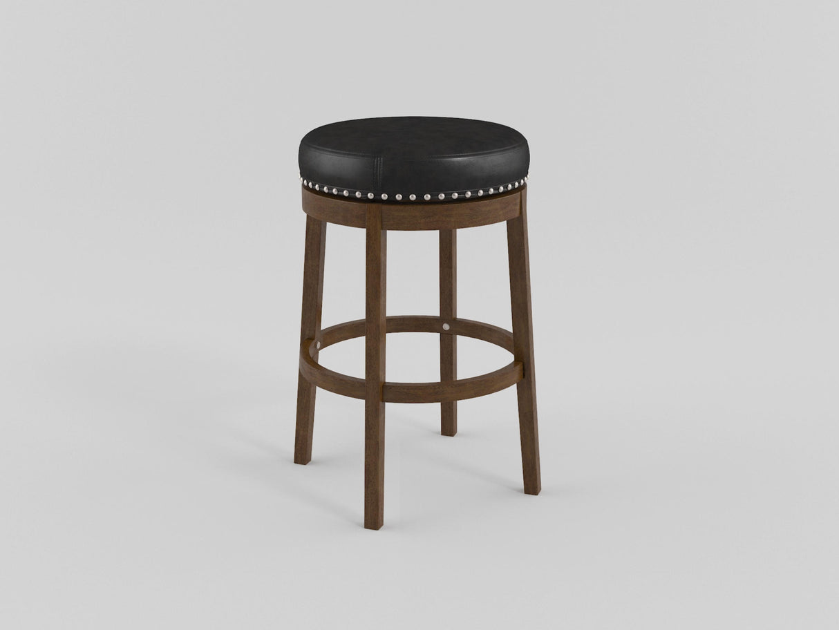 Westby Black/Brown Round Swivel Pub Height Stool, Set of 2 from Homelegance - Luna Furniture