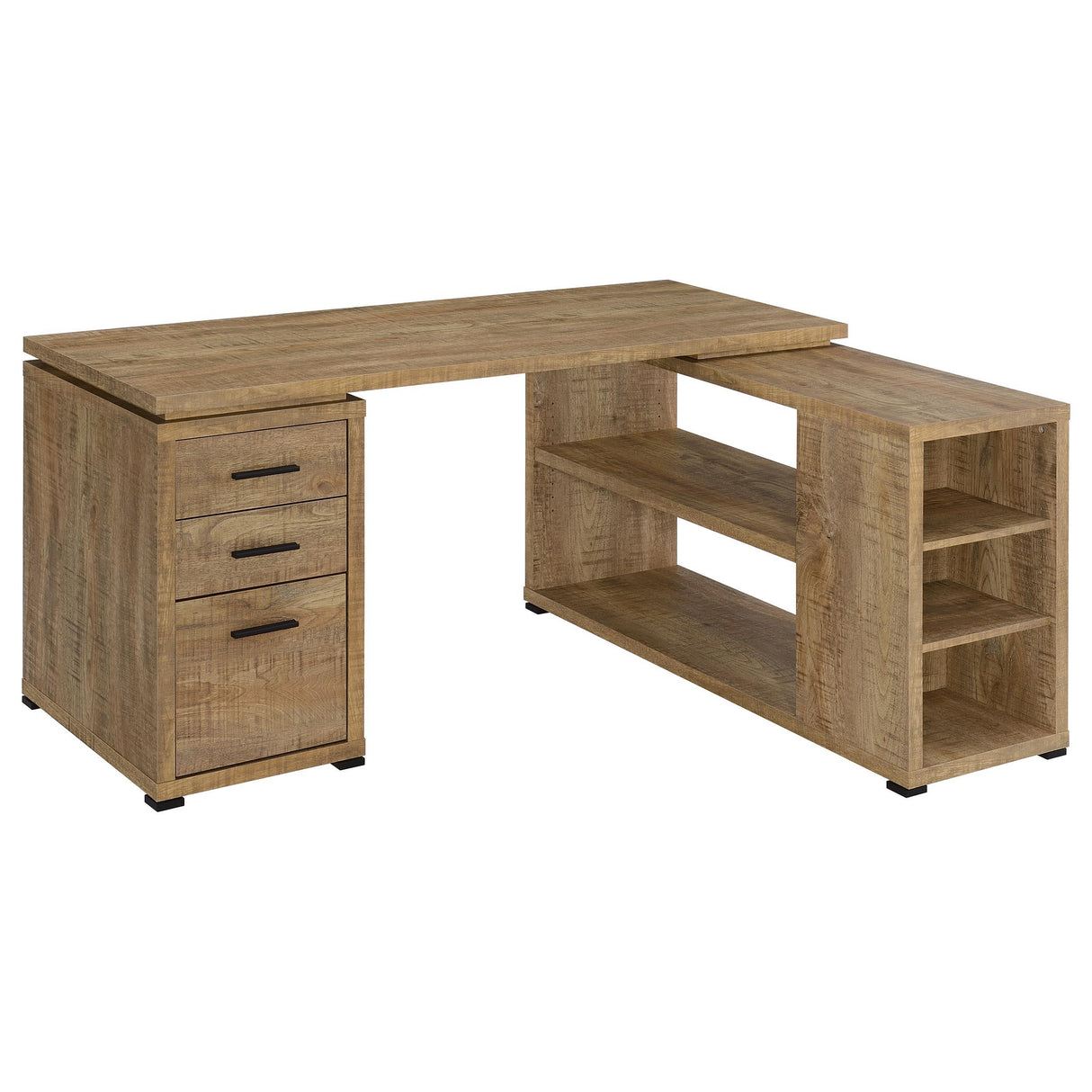 Yvette Mango 60-inch 3-drawer L-Shape Computer Desk from Coaster - Luna Furniture
