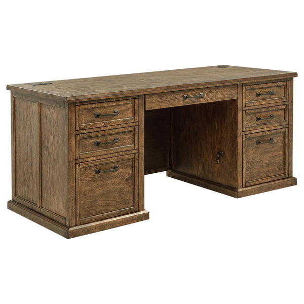 Altidore Distressed Brown 68-inch 7-drawer Executive Home Office Desk