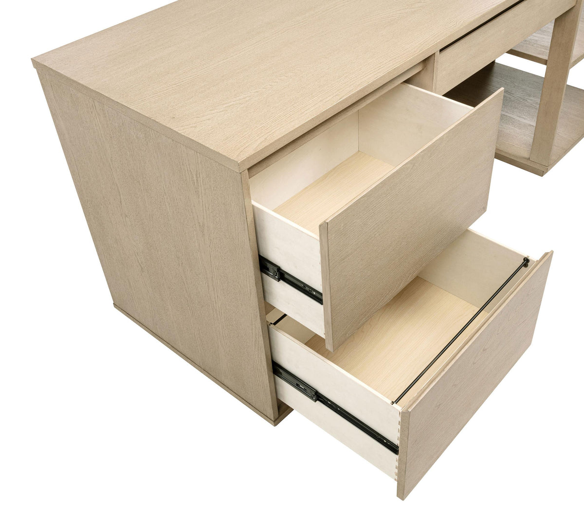 Harkes Light Elm 75-inch 3-Drawer Computer Desk with Adjustable Shelf from Coaster - Luna Furniture