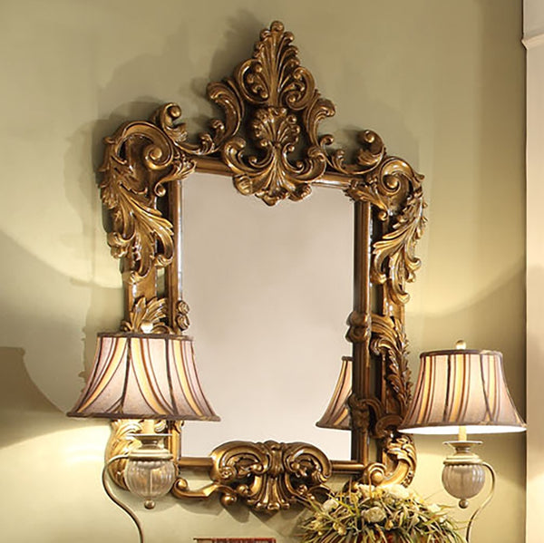 HD-8008 Antique Gold/Perfect Brown Accent Mirror