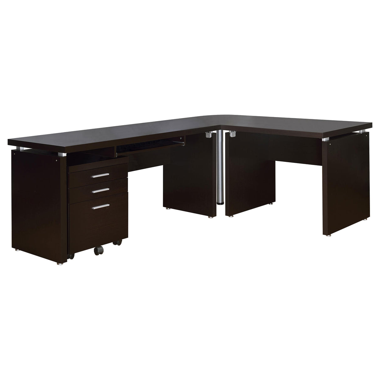 Skylar Cappuccino 4-Piece Desk Set from Coaster - Luna Furniture
