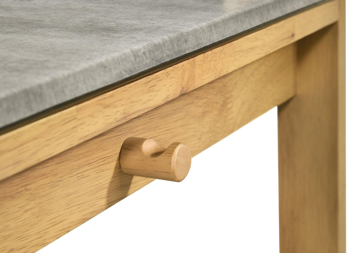 Besler Cement and Natural 47-inch SmartTop Writing Desk with Shelf from Coaster - Luna Furniture