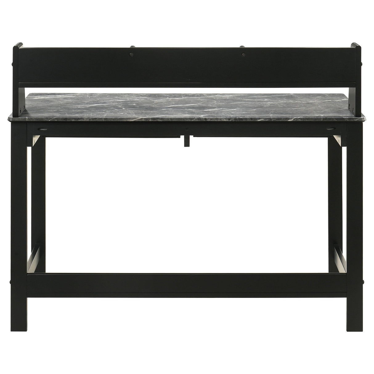 Besler Gray Stone and Black 47-inch Smart Top Writing Desk with Shelf from Coaster - Luna Furniture