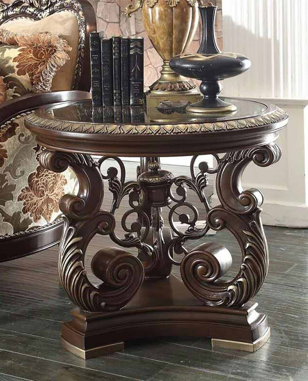 HD-8013 Brown Cherry End Table from Homey Design - Luna Furniture