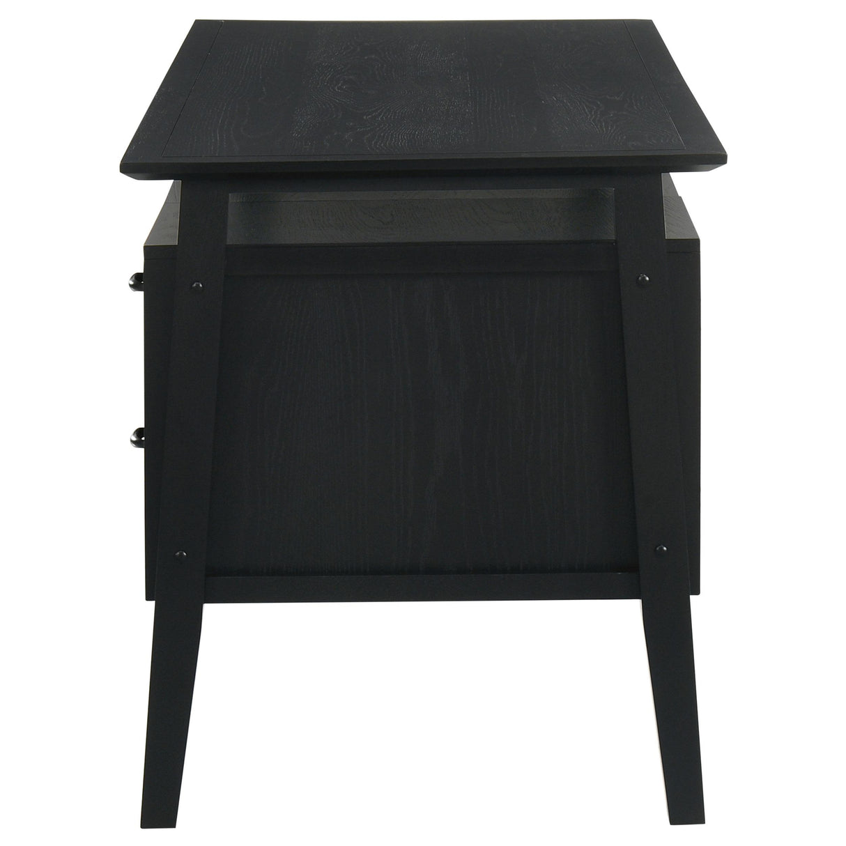 Goodson Black 64-inch 4-Drawer Double Pedestal Computer Desk from Coaster - Luna Furniture