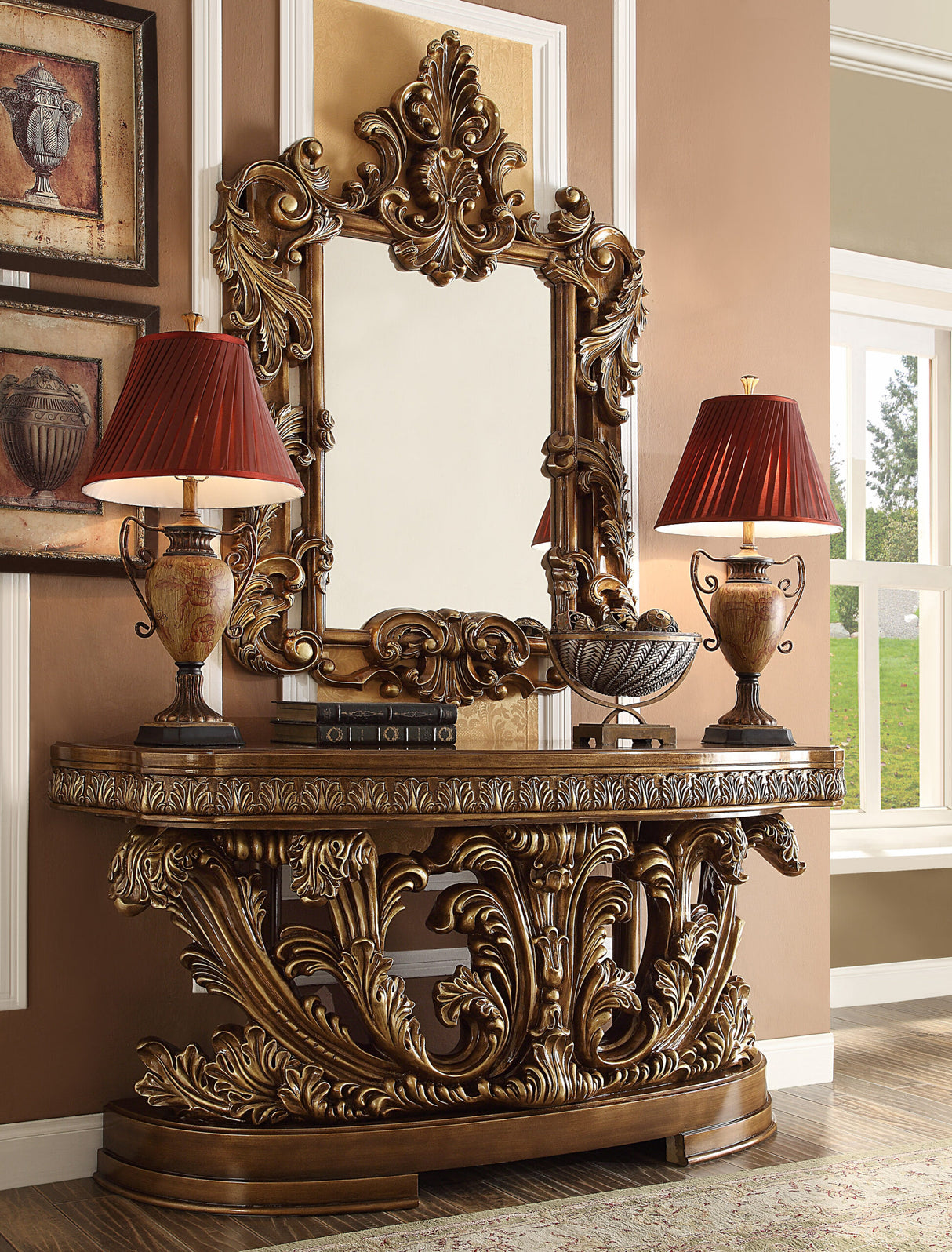 HD-8018 Perfect Brown Console Table from Homey Design - Luna Furniture