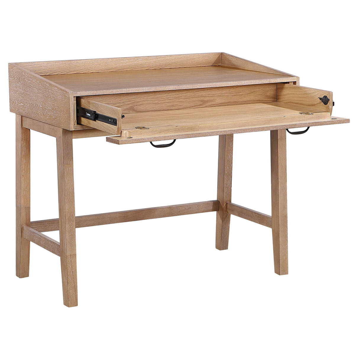 Fabian Distressed Light Brown 38-inch Computer Desk with Keyboard Drawer from Coaster - Luna Furniture