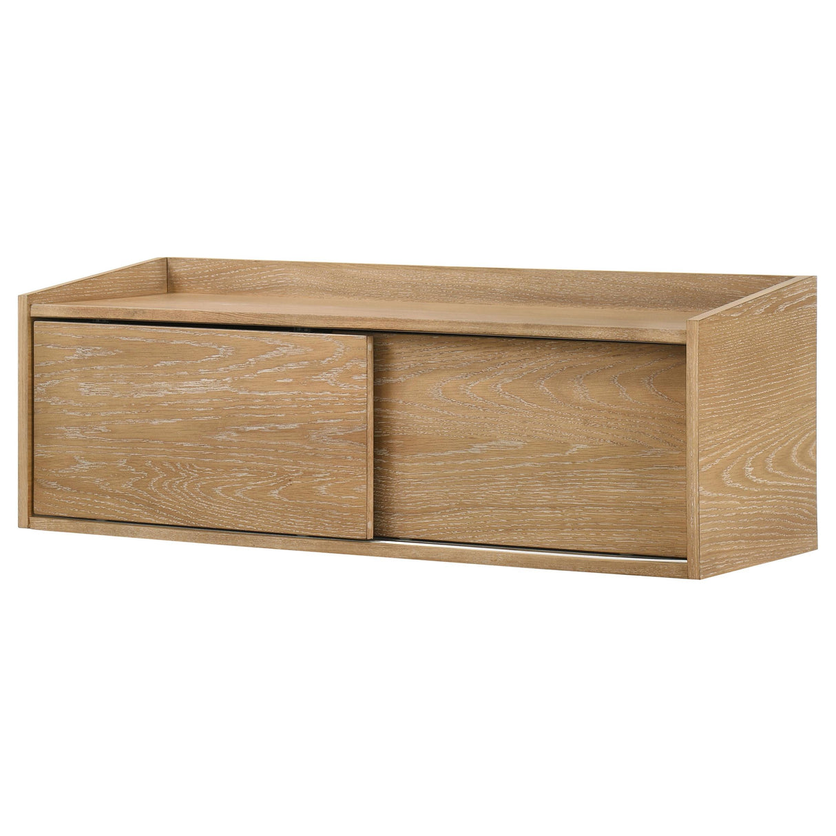 Fabian Distressed Light Brown Bookshelf Bridge with Cubbies from Coaster - Luna Furniture