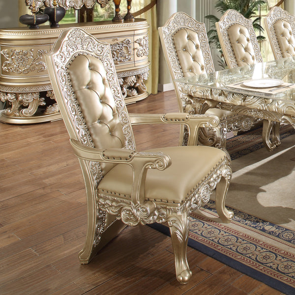 HD-8022 Champagne Gold Arm Chair