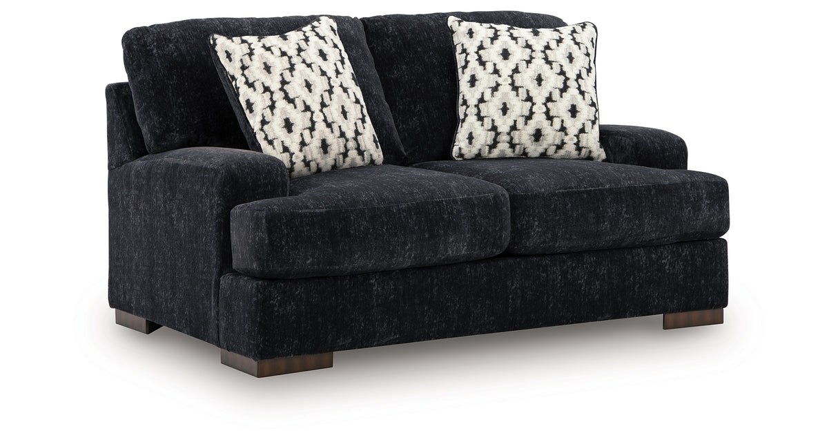 Whitmore Black Pearl Manor Sofa and Loveseat from Ashley Furniture - Luna Furniture